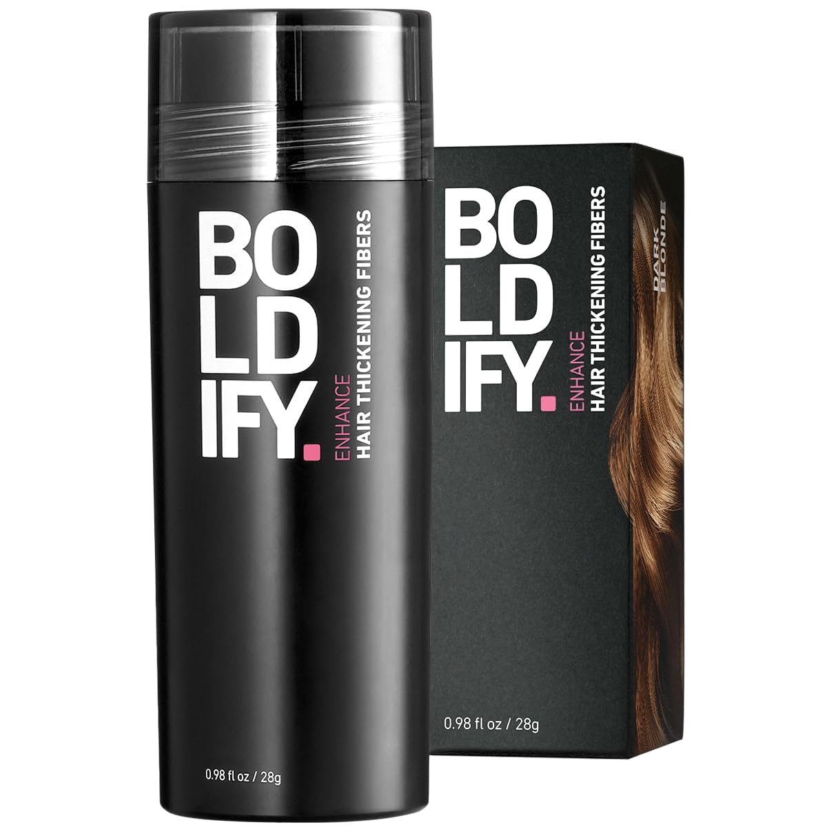 BOLDIFY Hair Fibers (28g) Fill In Fine and Thinning Hair for an Instantly Thicker & Fuller Look - Best Value & Superior Formula -14 Shades for Women & Men - DARK BLONDE