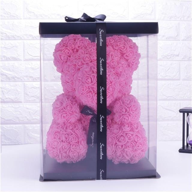 Teddy Bear Rose Flower Doll