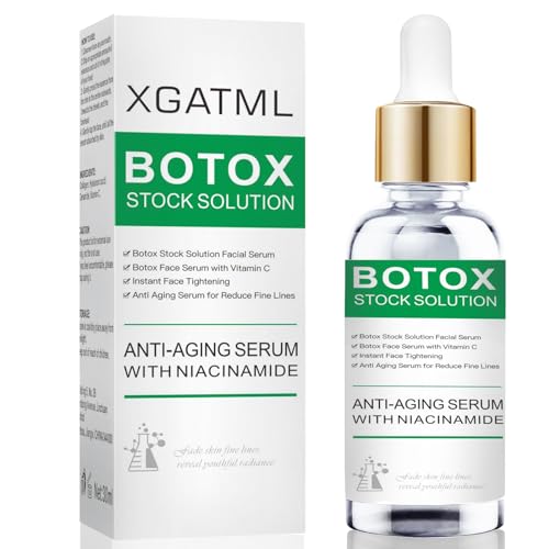 Botox Face Serum, Botox in A Bottle with Vitamin C & E, Botox Stock Solution Facial Serum, Anti Aging & Instant Face Tightening, Boost Skin Collagen, Reduce Wrinkles & Plump Skin