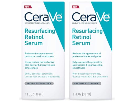 Cerave Resurfacing Retinol Serum 2 Pack, 1 Oz each