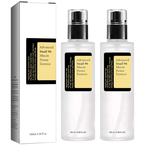 Advanced Snail Mucin 96% Power Repairing Essence, Snail Mucin 96% - Anti-Aging Serum, With Snail Secretion Filtrate For Dull And Damaged Skin, Anti-Aging & Discoloration Correcting(100ml/2 PCS)