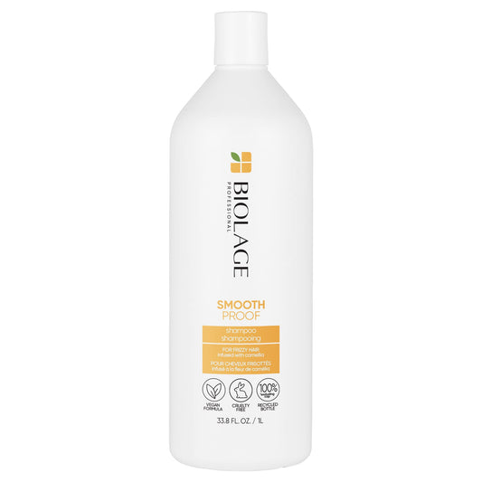 Biolage Smooth Proof Shampoo | Cleanses, Smooths & Controls Frizz | For Frizzy Hair | Paraben & Silicone-Free | Vegan | 33.8 Fl. Oz