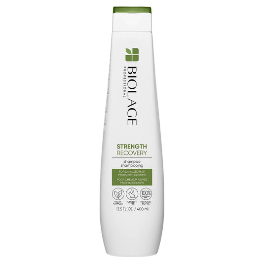 Biolage Strength Recovery Shampoo - Gently Cleanses, Reduces Breakage for Damaged & Sensitized Hair, Vegan, Cruelty-Free