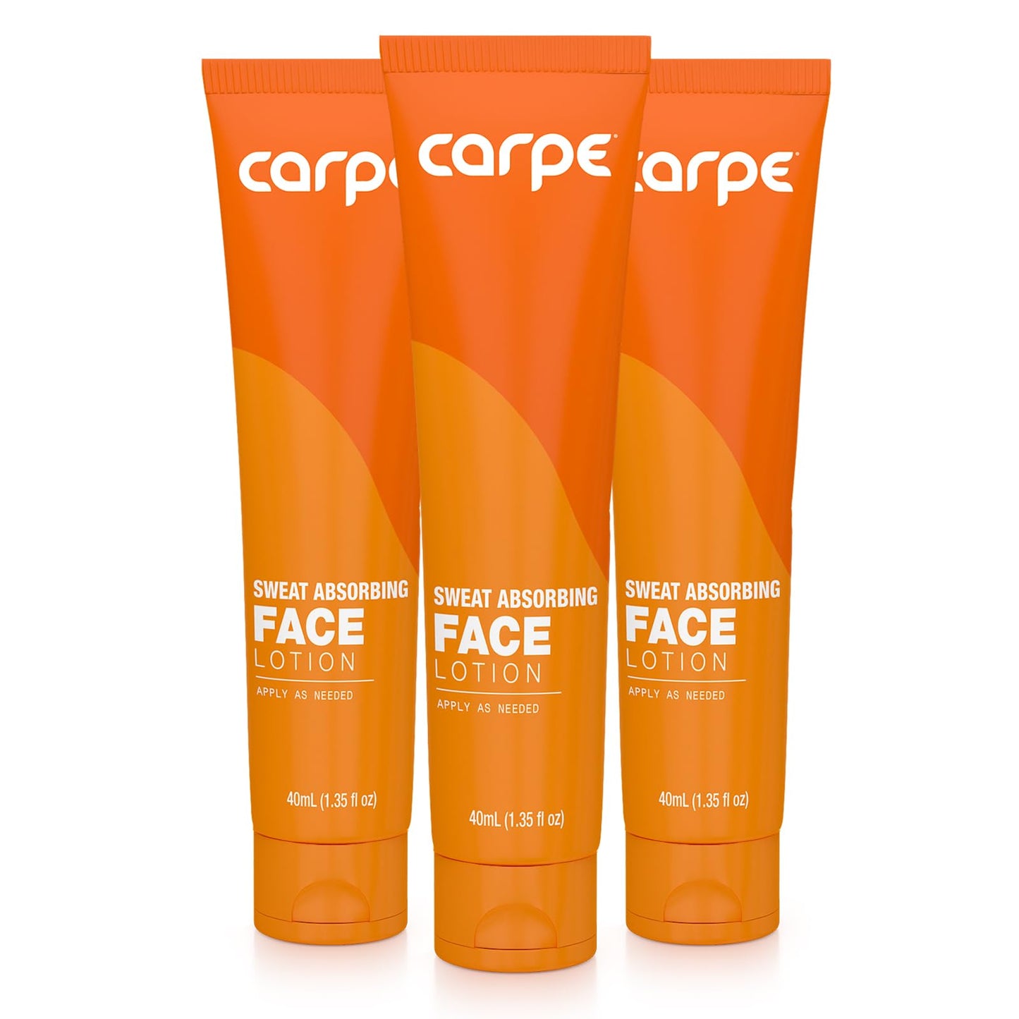 Carpe No-Sweat Face (Pack of 3) - Helps Keep Your Face, Forehead, and Scalp Dry - Sweat Absorbing Gelled Lotion - Plus Oily Face Control - With Silica Microspheres and Jojoba Esters