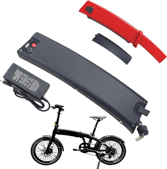 36V 7.8Ah 9Ah 9.6Ah 10.5Ah Curved Shape E-Bike Battery Folding Bike Battery Pack 36V Hidden Ebike Battery Replacement Battery,36v,10.5Ah