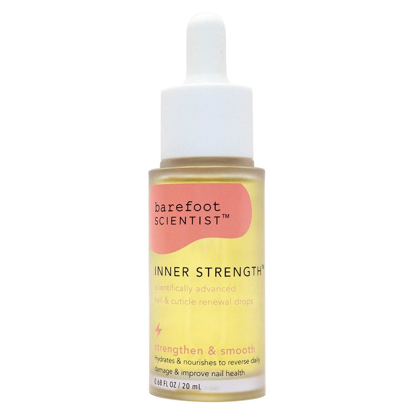 Barefoot Scientist Inner Strength Nail and Cuticle Renewal Drops, Award-Winning Cuticle Oil for Fingernails and Toenails Clear, 20 mL