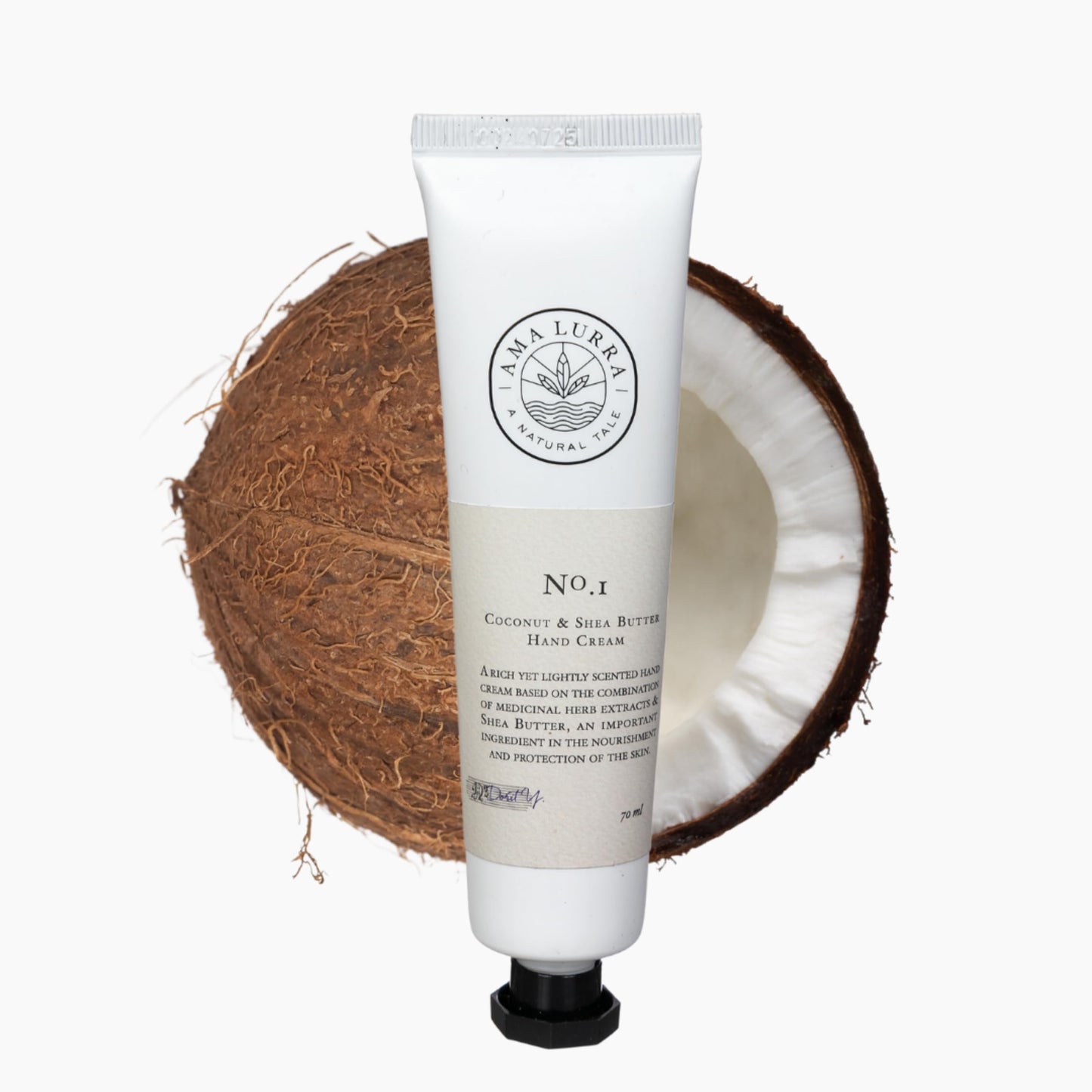 AMA LURRA A NATURAL TALE Natural Hand Lotion for Dry Hands �?Moisturizing Handcream for Working Hands with Vitamin E Cream & Shea Butter �?Enriching Coconut Hand Repair Balm, 2.3 Oz.