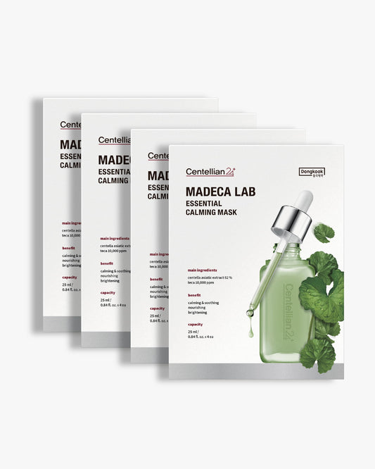 Centellian 24 Madeca Mask (Extra Calming, 24pc) - Face Mask Sheet for Ultra Calming, Soothing for Sensitive, Acne-prone Skin with Centella Asiatica, TECA, Niacinamide. Korean Skin Care for Men Women by Dongkook.