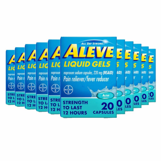 Aleve Naproxen Sodium Pain Reliever Liquid Gels 20 ct - 12 Pack