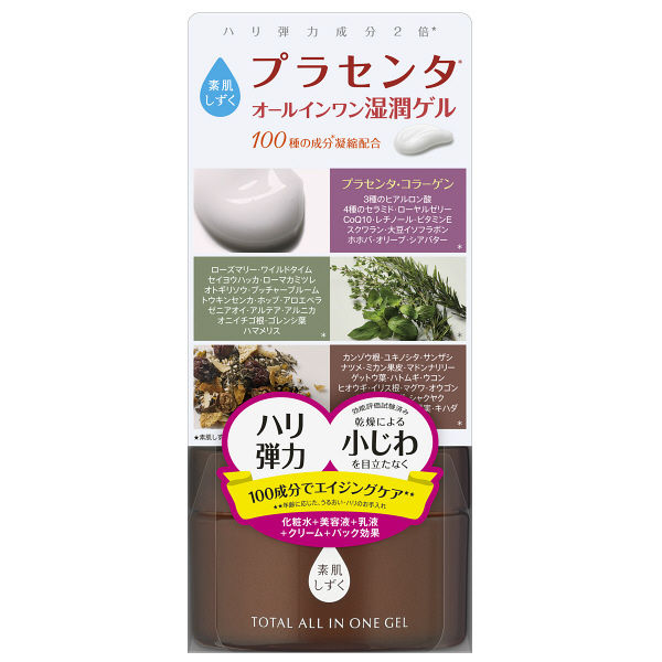 Asahi Suhada Shizuku Placenta & Natural Ingredients Contaning Gel 100g - Japanese Anti-Aging Care