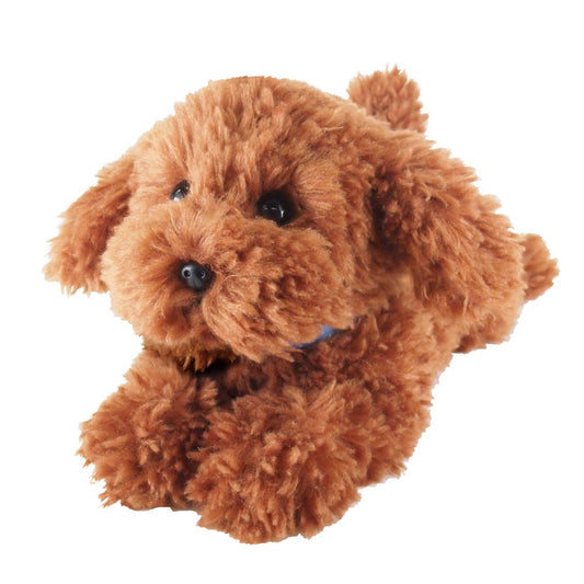 Sun Lemon Plush Doll Lap Dog Plush Hiza Wanko Toy Poodle Brown Tjn
